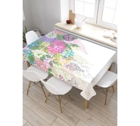 Скатерть прямоугольная из сатена JOYARTY Цветочное изобилие tc_29582_120x145