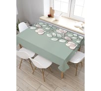 Скатерть прямоугольная из сатена JOYARTY Цветочная ветвь tc_29527_120x145