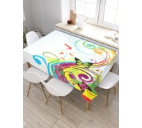 Скатерть прямоугольная из сатена JOYARTY Цветастые бабочки tc_29200_120x145