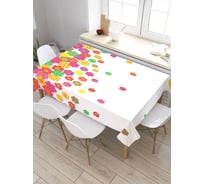 Скатерть прямоугольная из сатена JOYARTY Цветочный дождь tc_29141_120x145