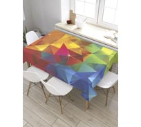 Скатерть прямоугольная из сатена JOYARTY Цветные грани tc_33109_120x145