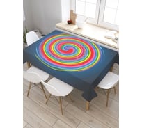 Скатерть прямоугольная из сатена JOYARTY Цветная спираль tc_33105_120x145