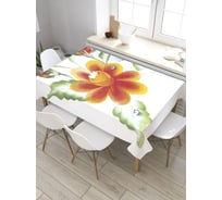 Скатерть прямоугольная из сатена JOYARTY Цветок акварелью tc_32539_120x145