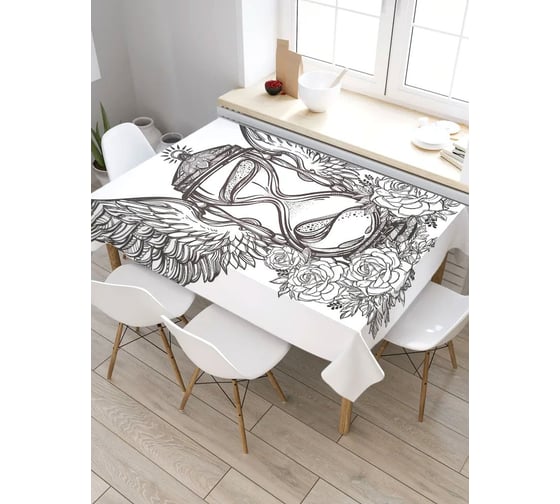 Скатерть прямоугольная из сатена JOYARTY Фонарь с крыльями tc_32179_120x145 1