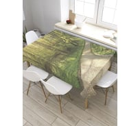 Скатерть прямоугольная из сатена JOYARTY Утренняя лесная дорога tc_32714_120x145