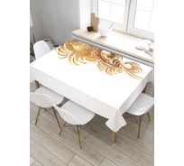 Скатерть прямоугольная из сатена JOYARTY Цветок-дракон tc_31246_120x145