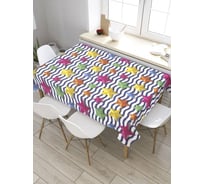 Скатерть прямоугольная из сатена JOYARTY Цветные морские звезды tc_32119_120x145