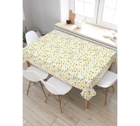 Скатерть прямоугольная из сатена JOYARTY Цветные полукруги tc_31210_120x145