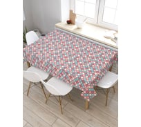 Скатерть прямоугольная из сатена JOYARTY Цветные ромбы tc_31819_120x145