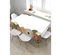 Скатерть прямоугольная из сатена JOYARTY Цветочные фигуры tc_31150_120x145
