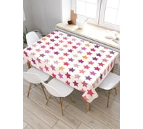 Скатерть прямоугольная из сатена JOYARTY Цветные звезды tc_30968_120x145