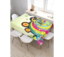 Скатерть прямоугольная из сатена JOYARTY Цветной бум tc_30893_120x145