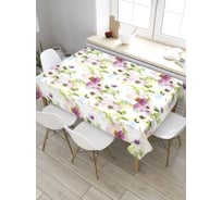 Скатерть прямоугольная из сатена JOYARTY Цветочные мазки tc_32298_120x145