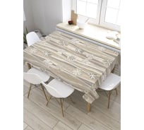 Скатерть прямоугольная из сатена JOYARTY Цветочная чеканка tc_32300_120x145