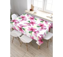 Скатерть прямоугольная из сатена JOYARTY Цветочки с ветки tc_29138_120x145