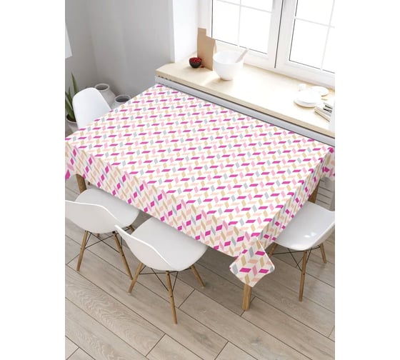 Скатерть прямоугольная из сатена JOYARTY Цветное плетение tc_31748_120x145 1