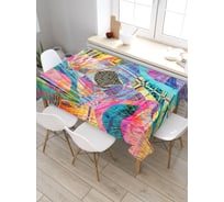 Скатерть прямоугольная из сатена JOYARTY Цветная абстракция tc_31663_120x145