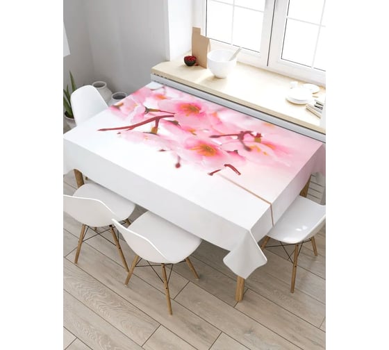 Скатерть прямоугольная из сатена JOYARTY Цветение почек tc_30865_120x145 1