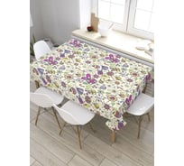 Скатерть прямоугольная из сатена JOYARTY Цветные снежинки tc_31571_120x145
