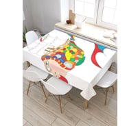 Скатерть прямоугольная из сатена JOYARTY Цветная рыба из снов tc_31301_120x145