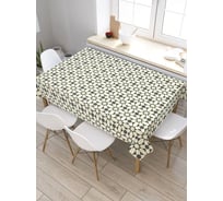 Скатерть прямоугольная из сатена JOYARTY Цветочные геометрические ряды tc_30693_120x145