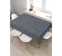 Скатерть прямоугольная из сатена JOYARTY Цветной круговой узор tc_30641_120x145