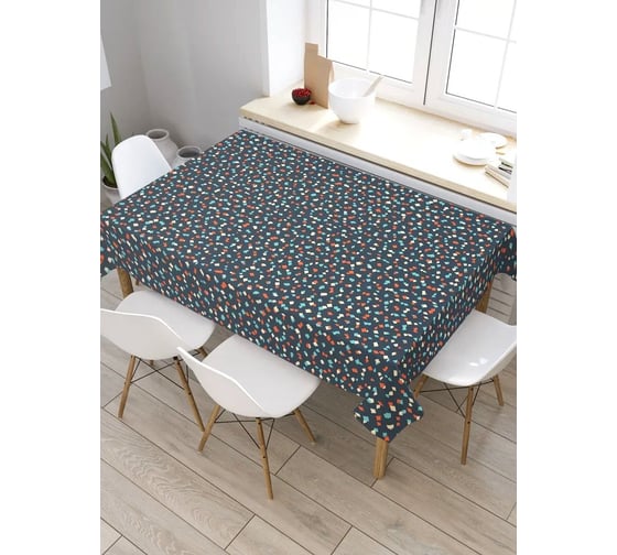 Скатерть прямоугольная из сатена JOYARTY Цветной круговой узор tc_30641_120x145 1