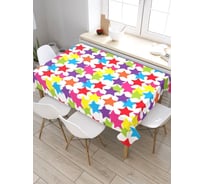 Скатерть прямоугольная из сатена JOYARTY Цветочный звездопад tc_30998_120x145