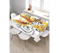 Скатерть прямоугольная из сатена JOYARTY Феникс на плюще tc_29086_120x145