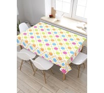 Скатерть прямоугольная из сатена JOYARTY Цветочный кувырок tc_30516_120x145