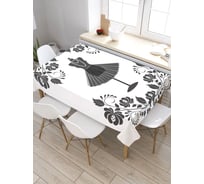 Скатерть прямоугольная из сатена JOYARTY Цветочный макет tc_3898_120x145