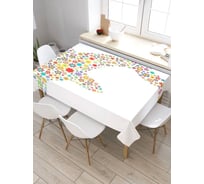 Скатерть прямоугольная из сатена JOYARTY Цветочный дельфин tc_3888_120x145