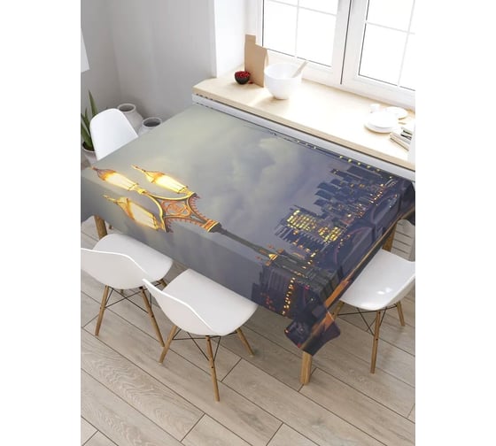 Скатерть прямоугольная из сатена JOYARTY Фонарь ночного города tc_38818_120x145 1