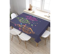 Скатерть прямоугольная из сатена JOYARTY Цветные светильники tc_38785_120x145