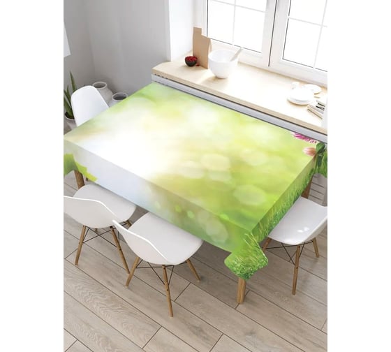 Скатерть прямоугольная из сатена JOYARTY Утренняя свежесть tc_37457_120x145 1