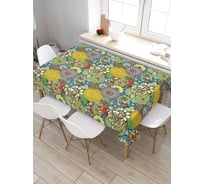 Скатерть прямоугольная из сатена JOYARTY Цветочный луг tc_58426_120x145