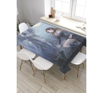 Скатерть прямоугольная из сатена JOYARTY Хеллоуин на кладбище tc_5851_120x145