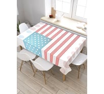 Скатерть прямоугольная из сатена JOYARTY Флаг США tc_5326_120x145