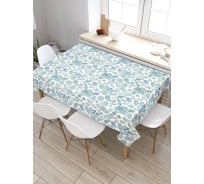 Скатерть прямоугольная из сатена JOYARTY Цветочное окружение tc_5502_120x145