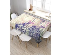 Скатерть прямоугольная из сатена JOYARTY Цветочные волны tc_4727_120x145