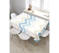 Скатерть прямоугольная из сатена JOYARTY Цветные зигзаги tc_3471_120x145