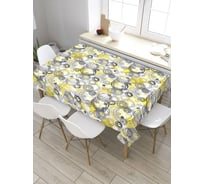 Скатерть прямоугольная из сатена JOYARTY Хаотичные круги tc_34685_120x145