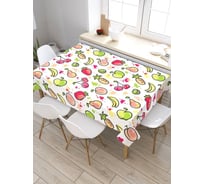 Скатерть прямоугольная из сатена JOYARTY Фруктовый иммунитет tc_47766_120x145