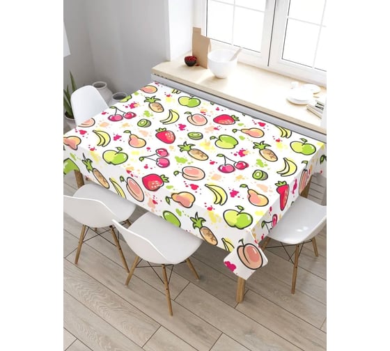 Скатерть прямоугольная из сатена JOYARTY Фруктовый иммунитет tc_47766_120x145 1