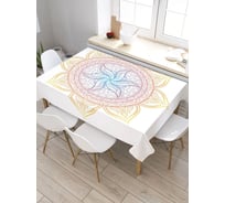 Скатерть прямоугольная из сатена JOYARTY Цветочная мандала tc_35445_120x145