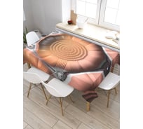 Прямоугольная скатерть из сатена JoyArty Таинственный орнамент tc_21577_120x145