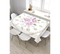 Скатерть прямоугольная из сатена JOYARTY Цветочные часы tc_35851_120x145