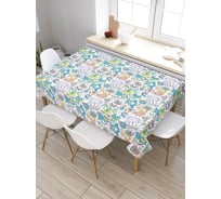 Скатерть прямоугольная из сатена JOYARTY Флора и фауна tc_32557_120x145