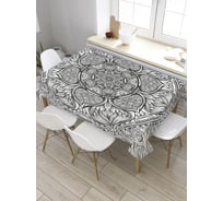 Скатерть прямоугольная из сатена JOYARTY Цветочная раскраска tc_33888_120x145