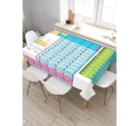 Скатерть прямоугольная из сатена JOYARTY Химические элементы tc_33446_120x145